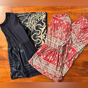 Women’s size 2X long sleeved printed Maxi-dress bundle set of ✌️